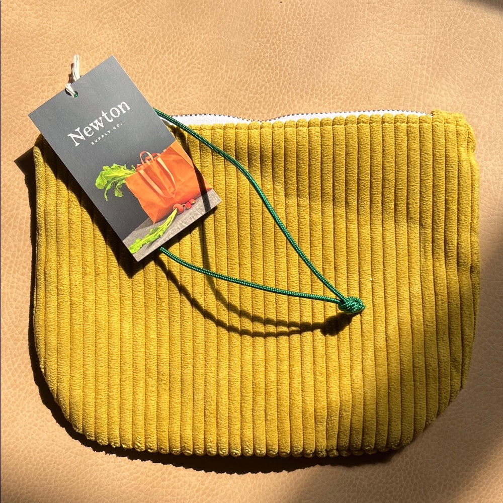 Newton Golden Yellow Corduroy Pouch